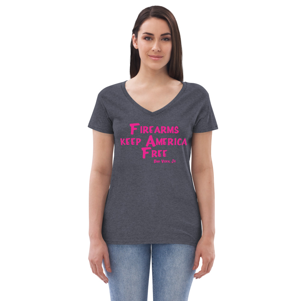 Bob\'s Firearms Keep America Little t-shirt Shop PINK v-neck Bobs - Sport recycled Women\'s Free HOT PRINT